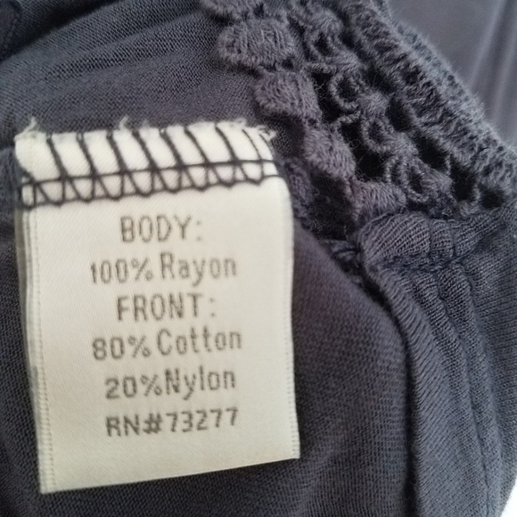 Lauren Conrad Lace Front Overlay Racerback Tank L - Picture 5 of 7